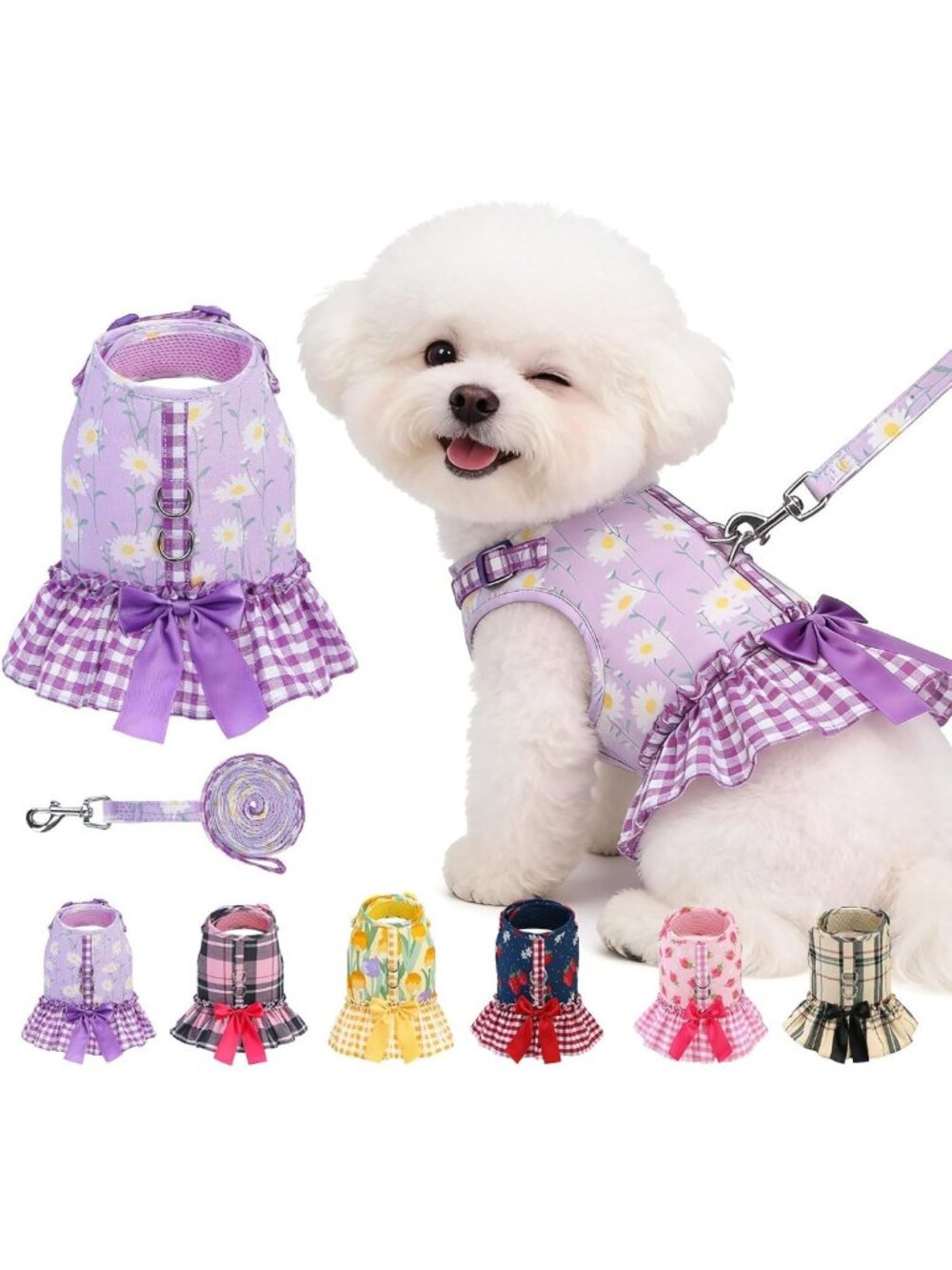 No-Choke No-Pull Dog Harness for Small & Medium Dogs - Breathable Mesh Vest